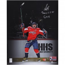 Alexander Ovechkin Washington Capitals Autographed Fanatics Authentic 16 x 20 900th Goal Celebration Photograph with Multiple Inscriptions - Limited Edition of 25