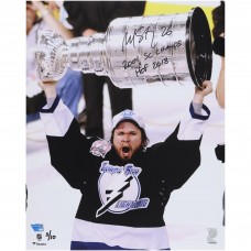 Martin St. Louis Tampa Bay Lightning Autographed Fanatics Authentic 16 x 20 Raising Cup Photograph with Multiple Inscriptions - Limited Edition of 10