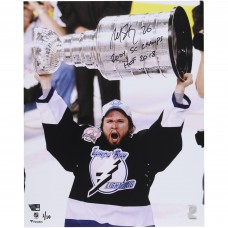 Martin St. Louis Tampa Bay Lightning Autographed Fanatics Authentic 16 x 20 Raising Cup Photograph with Multiple Inscriptions - Limited Edition #1/10