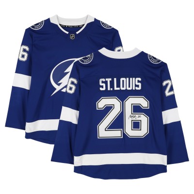 Martin St. Louis Tampa Bay Lightning Autographed Fanatics Authentic Blue Fanatics Breakaway Jersey