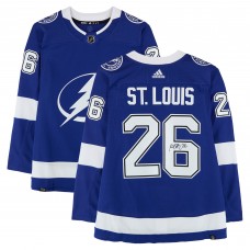 Martin St. Louis Tampa Bay Lightning Autographed Fanatics Authentic Blue adidas Jersey