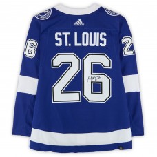 Martin St. Louis Tampa Bay Lightning Autographed Fanatics Authentic Blue adidas Jersey