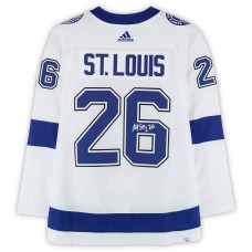 Martin St. Louis Tampa Bay Lightning Autographed Fanatics Authentic White adidas Jersey