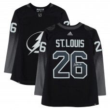 Martin St. Louis Tampa Bay Lightning Autographed Fanatics Authentic Black Alternate adidas Jersey