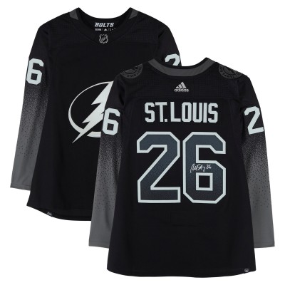 Martin St. Louis Tampa Bay Lightning Autographed Fanatics Authentic Black Alternate adidas Jersey