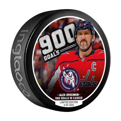 Alexander Ovechkin Washington Capitals Inglasco 900th Goal Hockey Puck - Limited Edition of 2025