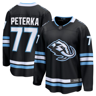 Джерси Utah Mammoth JJ Peterka Fanatics Black Home Breakaway