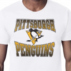 Pittsburgh Penguins Starter White Comic Style Team Graphic T-Shirt