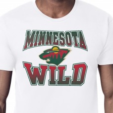 Minnesota Wild Starter White Comic Style Team Graphic T-Shirt