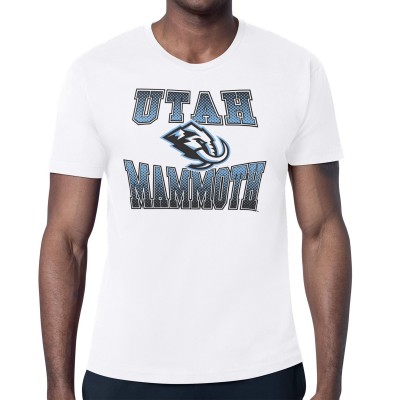 Utah Mammoth Starter White Comic Style Team Graphic T-Shirt
