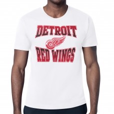 Detroit Red Wings Starter White Comic Style Team Graphic T-Shirt