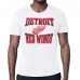 Detroit Red Wings Starter White Comic Style Team Graphic T-Shirt