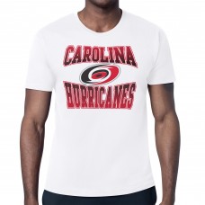Carolina Hurricanes Starter White Comic Style Team Graphic T-Shirt