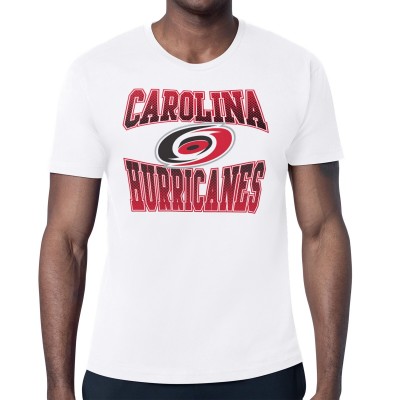 Carolina Hurricanes Starter White Comic Style Team Graphic T-Shirt