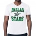 Dallas Stars Starter White Comic Style Team Graphic T-Shirt