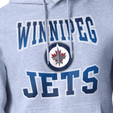 Winnipeg Jets Starter Gray Comic Style Team Graphic Hoodie