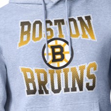 Boston Bruins Starter Gray Comic Style Team Graphic Hoodie