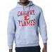 Calgary Flames Starter Gray Comic Style Team Graphic Hoodie