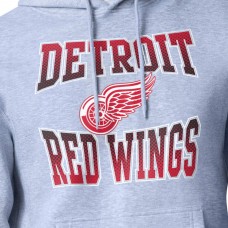 Detroit Red Wings Starter Gray Comic Style Team Graphic Hoodie