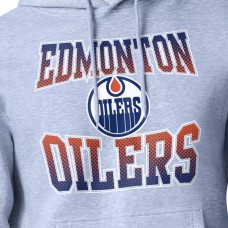 Edmonton Oilers Starter Gray Comic Style Team Graphic Hoodie