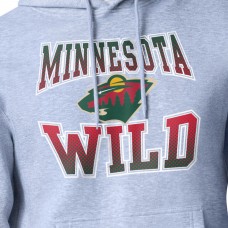 Minnesota Wild Starter Gray Comic Style Team Graphic Hoodie