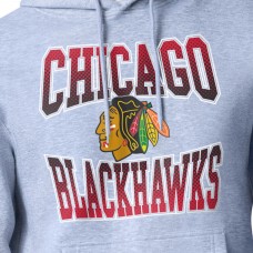 Толстовка Chicago Blackhawks Starter Gray Comic Style Team Graphic Толстовка Chicago Blackhawks Starter Gray Comic Style Team Graphic