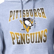 Pittsburgh Penguins Starter Gray Comic Style Team Graphic Hoodie Pittsburgh Penguins Starter Gray Comic Style Team Graphic Hoodie
