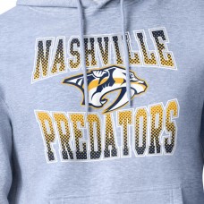 Nashville Predators Starter Gray Comic Style Team Graphic Hoodie