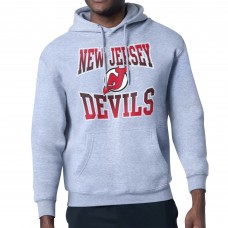 New Jersey Devils Starter Gray Comic Style Team Graphic Hoodie