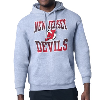 New Jersey Devils Starter Gray Comic Style Team Graphic Hoodie