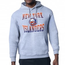 New York Islanders Starter Gray Comic Style Team Graphic Hoodie