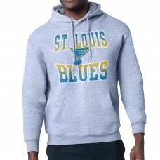 St. Louis Blues Starter Gray Comic Style Team Graphic Hoodie