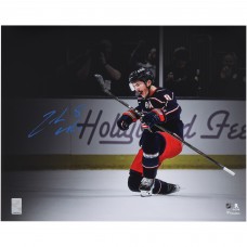 Zach Werenski Columbus Blue Jackets Autographed Fanatics Authentic 16 x 20 Navy Jersey Celebration Spotlight Photograph Zach Werenski Columbus Blue Jackets Autographed Fanatics Authentic 16 x 20 Navy Jersey Celebration Spotlight Photograph