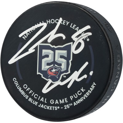 Zach Werenski Columbus Blue Jackets Autographed Fanatics Authentic 25th Anniversary Official Game Puck