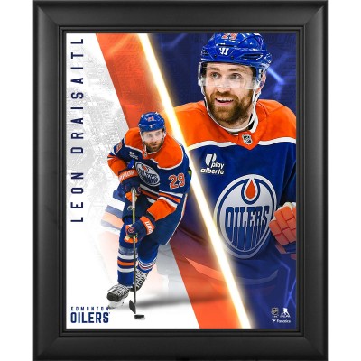 Leon Draisaitl Edmonton Oilers Fanatics Authentic Framed 13 x 16 Radiance Collage
