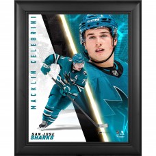 Macklin Celebrini San Jose Sharks Fanatics Authentic Framed 13 x 16 Radiance Collage