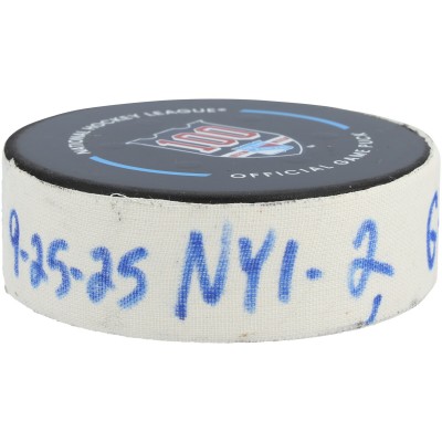 Chris Terry New York Islanders Fanatics Authentic Game-Used Goal Puck vs. New York Rangers on September 25, 2025