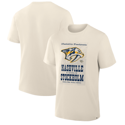Nashville Predators Cream 2025 NHL Global Series Hometown To Stockholm Legacy T-Shirt