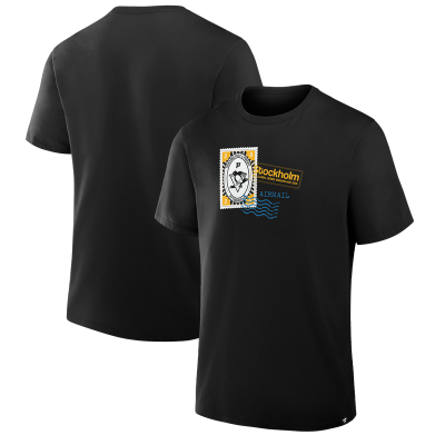 Pittsburgh Penguins Black 2025 NHL Global Series Hometown To Stockholm Legacy T-Shirt