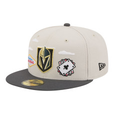 Бейсболка Vegas Golden Knights New Era Tan/Black Localized City Icon 59FIFTY