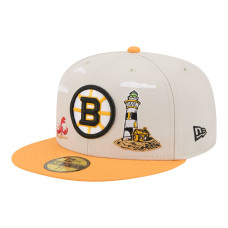 Бейсболка Boston Bruins New Era Tan/Gold Localized City Icon 59FIFTY