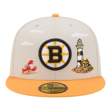 Бейсболка Boston Bruins New Era Tan/Gold Localized City Icon 59FIFTY