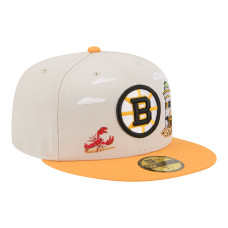 Бейсболка Boston Bruins New Era Tan/Gold Localized City Icon 59FIFTY