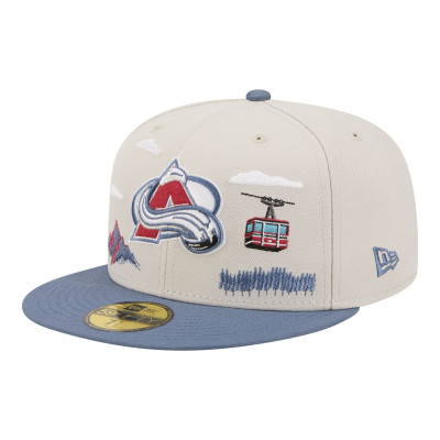 Бейсболка Colorado Avalanche New Era Tan/Blue Localized City Icon 59FIFTY