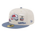 Бейсболка Colorado Avalanche New Era Tan/Blue Localized City Icon 59FIFTY