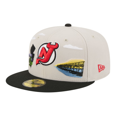 Джерси New Devils New Era Tan/Black Localized City Icon 59FIFTY Fitted Hat