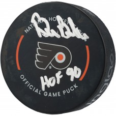 Bill Barber Philadelphia Flyers Autographed Fanatics Authentic Official Game Puck with HOF 90 Inscription