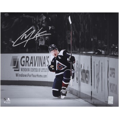 Cale Makar Colorado Avalanche Autographed Fanatics Authentic 8 x 10 Navy Jersey Celebration Spotlight Photograph