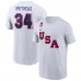 US Hockey Auston Matthews Nike White 2026 Name & Number T-Shirt