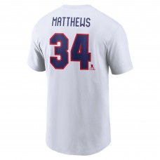 US Hockey Auston Matthews Nike White 2026 Name & Number T-Shirt